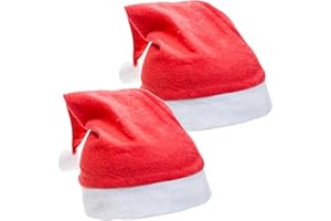 TK Gruppe Timo Klingler 2er Weihnachtsmütze Nikolausmütze Mütze Weihnachten Nikolaus rot für Erwachsene & Kinder - Weihnachtsfeier Weihnachtsmarkt