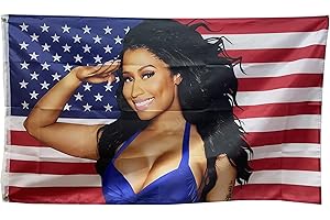 Stormflag Drapeaux Nicki Minaj Min-aj 90x150cm en polyester pongé 90g avec œillets et Double couture