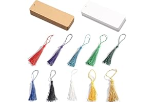 ETERSPR 60 Pezzi Nappe di Carta Kraft Segnalibri, Carta Kraft Segnalibro Cartoncino, Nappe a 10 Colori, per Decorazioni Fatte a Mano, Decorazioni Regalo, Segnalibro Decorativo