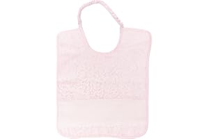 Woolove - Ensemble de maternelle personnalisé avec le nom de votre petite fille ou de votre enfant | Bavoir maternelle avec élastique | En éponge de coton | Idée cadeau pratique