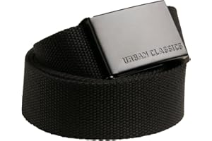 Urban Classics Cinturón lona Unisex Cinturón Negro