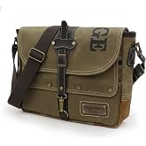 Cappadocia Vintage 4046 Postman Laptop Shoulder Travel Waterproof Waxed Canvas Briefcase