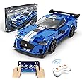 CaDA STEM Building Toys for 6 8 9 10+ Year Old Boys, Remote Control Car Blocks Kits with Programmable APP, Sports RC Building Toys, 295 Pcs Model Car Birthday for Kids Age 8+… (Blue)