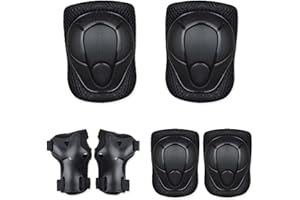 BEFRENETIC 6 PCS Kids Knee and Elbow Pads, Knee Pads for Kids, Adjustable Knee and Elbow Pads for Children Wrist Pads Protective Gear Set Protection Skateboard Inline Roller Skating Biking Riding Scooter
