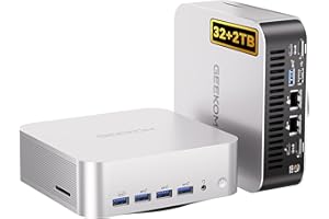 GEEKOM A9 Max Mini PC avec AMD Ryzen AI 9 HX 370 (80TOPS NPU) Radeon 890M, 32 Go DDR5 5600, 2To SSD, Double LAN 2,5 G, Mini Ordinateur Windows 11 Pro, 2×USB4(Oculink), HDMI 2.1, Wi-Fi 7 &BT 5.4, DP1.4