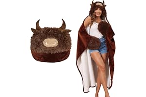 MSISILY Wearable Blanket with Sleeves, Highland Cow Blanket, Soft Snuggle Blankets Birthday Christmas Gifts for Women
