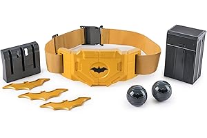 DC Comics Batman, Gear-Up Utility Belt, Batarangs and Smoke Pellets Super Hero Costume Accessories, Kids Roleplay Toys for Boys and Girls Ages 4+