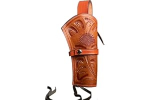 Hulara Leather Western Gun Holster Heritage 22 Holster .38 .44 .45 .357 .358 Cowboy Holsters for Revolvers 4" to 8" Approx Heritage Rough Rider Leather Holster