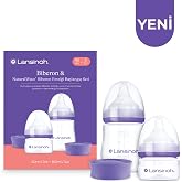 Lansinoh 60ml, 160ml ve XS, S Akışlı NaturalWave&reg; Biberon Emziği Yenidoğan Başlangı&ccedil; Seti (0-3 Ay)