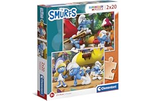 Clementoni - 24789 - Supercolor Puzzle The Smurfs - 2x20 Elementów - Puzzle Dla Dzieci