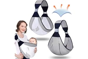 NIZIRIOO 2 Pcs Porte-Bébé, Écharpe De Porte-Bébé, Porte-Bébés Enveloppant, Écharpe Porte Bébé Réglable, Porte Bébé Respirant, Écharpe Porte Bébé Réglable Pour Nouveaux Nés Et Bébés De 3 À 20 Kg