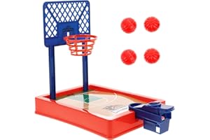 TOYANDONA Mini Tabletop Basketball Game: Mini Finger Basketball Shooting Games, Plastic Tabletop Toys with 4 Balls, Tiny Desktop Shooting Toys for Kids Birthday Fun, Party Favor