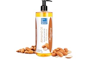 ‎BLEU & MARINE BRETANIA bleu & marine Bretania - 100% Naturalny Olej ze Słodkich Migdałów 200ml | Bez Syntetycznych Konserwantów | Idealny do Masażu | Wszechstronny Krem Nawilżający | Bogaty w Proteiny i Witaminę D