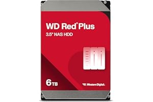 ‎WESTERN DIGITAL WD Red Plus 6TB NAS 3.5" Internal Hard Drive - 5400 RPM Class, SATA 6 Gb/s, CMR, 256MB Cache