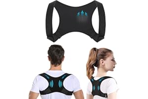 Conponous Correcteur de Posture, Redresseur de Dos Réglable et Respirant Ceinture Dorsale Prévention de la Douleur Correcteur de Posture Homme Femme pour Maintien du Dos, du cou et Des épaules (L-XL)