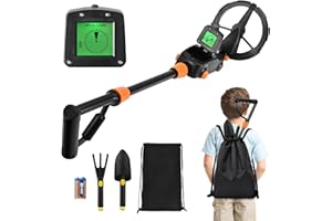 HELANGEL Kids Metal Detector, Metal Detectors with LCD and SOUND Indication,High Accuracy Lightweight Metal Detector with Waterproof Search Coil for Kids or Beginners to Treasure Seeking Gold Digger