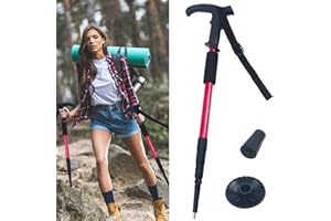 PANYI Bastoni Trekking Telescopico Bastone da Trekking di Alluminio Bastoni da Trekking Pieghevoli,Utilizzati per Viaggi All'Aperto,Escursioni in Montagna e Altri Sport