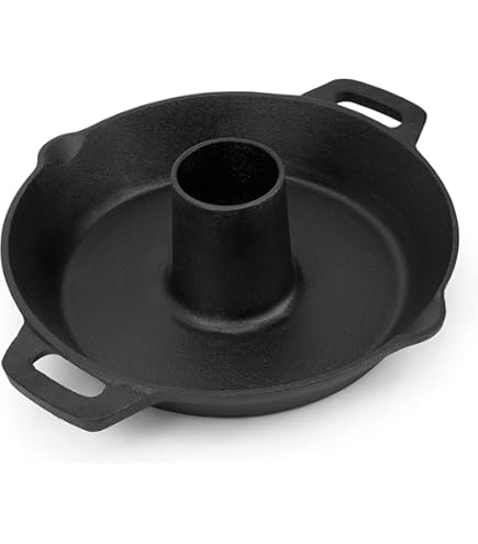 BBQ-Toro Gietijzeren grillpan, gietijzeren pan met twee handgrepen en twee schenktuiten, serveerpan, pan (diameter 30 cm