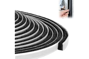 YOUSHARES Burlete Puerta Entrada - Burletes Autoadhesivos para Ventanas, Burlete Ventana Corredera, Puertas Exteriores, Ventanas (Negro, 6Mx9mmx5mm)