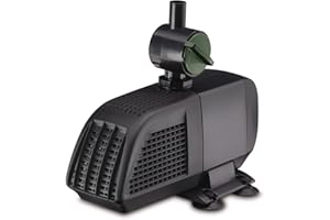 Blagdon Minipond Pond Pump 1600 (to Run Fountains for Medium Ponds up to 3582 Litre), 3 Fountain Heads, Black