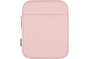 Dadanism 6-7 Pouces Housse Protectrice Pochette Nylon pour 7" Kindle Paperwhite et Kindle Colorsoft Signature Edition, 6" Kindle 11e Gén, Sac de Transport pour Kindle Oasis E-Reader, Rose