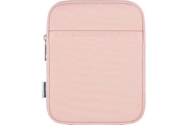 Dadanism 6-7 Inch Universal Padded Sleeve for eReader, Pink | Protective Carrying Case Fits 7" Paperwhite/Colorsoft Signature Edition eReader, 6" Kobo Clara BW/Colour,7" Kobo Libra Colour