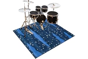 QESJODFU Alfombra Bateria Alfombras Acusticas Electronica Alfombra para Bateria Acustica Alfombra de Batería Acústico Tapete de Tambor Alfombrillas Insonorizada Antideslizantes 120 x 80 cm Alfombra de Tambor