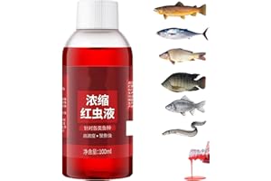 ASHOPFUN Attrattivi di pesce profumato di verme rosso per esche,Forte pesce attratto concentrato verme rosso liquido esca additivo,Concentrato di verme rosso,Potenziatore di attrazione esca di pesce