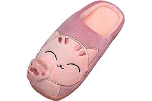 Saguaro® Pantofole invernali in cotone felpato caldo morbido pantofole morbide Home antiscivolo con cartoon per uomo e donna