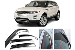 AC WOW 4 deflectores de Viento compatibles con Range Rover Evoque L538 5 Puertas 2011 2012 2013 2014 2015 2016 2017 2018 Vidrio acrílico WeatherShields Viseras