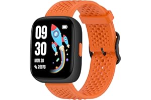 Blueshaweu 22mm Weiches Sport-Silikon-Armband - Perfekt Kompatibel für BIGGERFIVE Smartwatch Kinder Brave (BW01) und Brave2 (BW02) - Klassisches Ersatz-Uhrenarmband