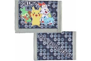 Verona Originals Nintando Anime Cartoon Character Kids Wallet Tri-Fold Small Coin Kids Wallet for School Boys, Men's Money Bags, Teenagers Wallets, Kids Cartoon Character Go Wallet Black and Grey