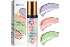 ZYRANOVAE 3 In 1 Primer for Face Before Makeup,SPF 50 Sunscreen Isolation Cream, One Step Color Correcting Primer,Hydrating,Oil Control Facial Serum & Concealer Skin Tone,Even Skin Tone,Radiance Skin(40g)