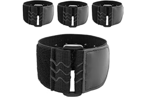 SMOMEND 4 PCS Cinturini Elastici con Chiusure a Strappo, 30 x 5cm, Cinghie Fissaggio, Ricambio per Fascette, Robuste e Versatili per Pantaloni, Bici, Sci e Altro