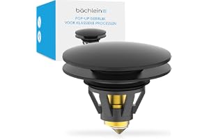 Bächlein Pop-up wastafelstop met haarzeef, 40 mm, matzwart