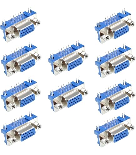 Connecteur D-Sub DB44 Femelle – 44 Broches, 3 Rangées – Pour CNC, Ordinateurs, équipement Mécanique – Lot De 10