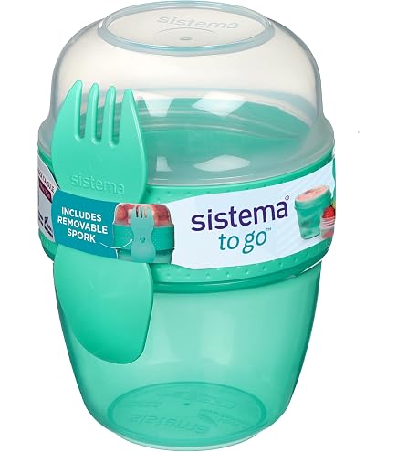 Tazza Per Cereali YOWOLF 2 In 1 Da Viaggio - 660ml + 260ml, A Tenuta Stagna Con Cucchiaio, Per Yogurt E Snack, Verde - 4
