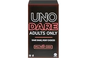 Mattel Games UNO Dare Adults Only, UK English Version, Card Game for Game Night, Travel, Camping & Party, HRL30