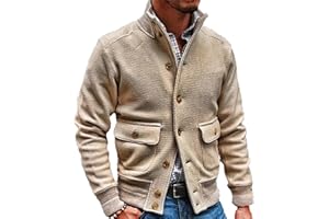 YAODAMAI Einfarbige Stehkragenjacke für Herren Koreanische Version der einfarbigen Freizeitjacke mit Kragen