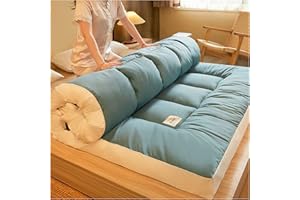 IFOTIME YSDQ Materasso futon Pieghevole Giapponese, da Pavimento Addensato Materassino per Lettino Portatile con materassino Tatami Matrimoniale, Blu
