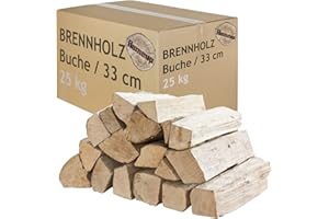 Legna da Ardere Selezione 5-500 kg Per Stufa e Camino Braciere Griglia Cestello per il Fuoco Ceppi 33 cm Flameup, Numero:25 kg