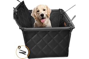 Looxmeer Siège Voiture Chien Protection de Siège Arrière de Voiture, Siège Auto pour Chien Adapté aux Animaux de Petite et Moyenne Taille, Sac de Rangement, Hamac de Chien Parfait pour Voyage