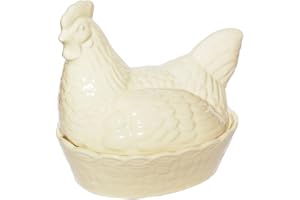 Mason Cash Hen Shaped Egg Holder - Natural Earthenware - Farmhouse Style - Kitchen Decoration