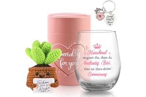 TUZELIYA Geschenke für Freundin - 550ml / 19oz Weingläser Geburtstagsgeschenk für Frauen - Personalisierte Geschenke für Beste Freundin - Geschenkideen für Frauen Mama Kollege - Dankeschön Geschenk
