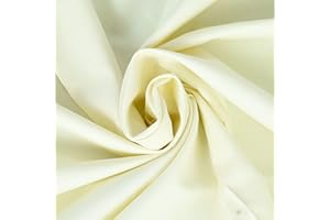 MIDLAND TEXTILES Cream 1 Meter Pack 100% Cotton Fabric by The Metre 58 Inches Wide Plain 60 Square