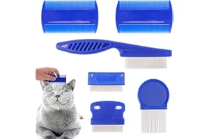 CFSVVD 6 Stück Läusekamm Nissenkamm, Läusekamm Flohkamm für Katzen, Flohkamm, Nissenkamm, Sowohl für Kleine Als Auch für Große Rassen und Sowohl für Lang- Als Auch für Kurzhaarige Haustiere