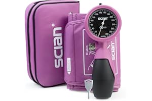 SCIAN Tensiomètre manuel au bras anéroide avec brassard européen (22-42 cm), incluant un sac de transport pour les infirmières, les médecins et les seniors