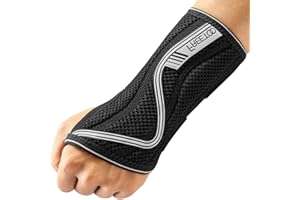 FREETOO Wrist Support S-shaped support for Arthritis, Adjustable Day Night Carpal Tunnel Wrist Splint for Men Women RSI, Sprain, Fracture Wrist Brace （Gray-Medium-Left）