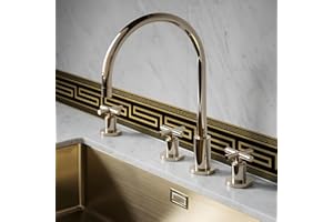 funlife Frise de papier peint à motif clé grecque noire et dorée brossée de 10 m - Bordure murale décorative vintage - Bordure murale décorative - Décoration d'intérieur - Pour chambre à coucher,