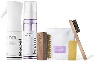 Jason Markk Premium Bundle – Includes 7oz. Foam Cleaner, Premium Cleaning Brush, Premium Microfiber Towel, Suede Cleaning Kit & 5.4oz. Repel Spray - For Leather, Suede, Nubuck, Cotton, Knits & More